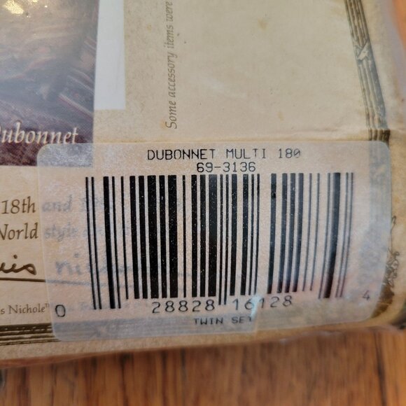 Louis Nichole Utica Twin Sheet Set Dubonnet Multi Combed 180 Threads - Picture 6 of 8